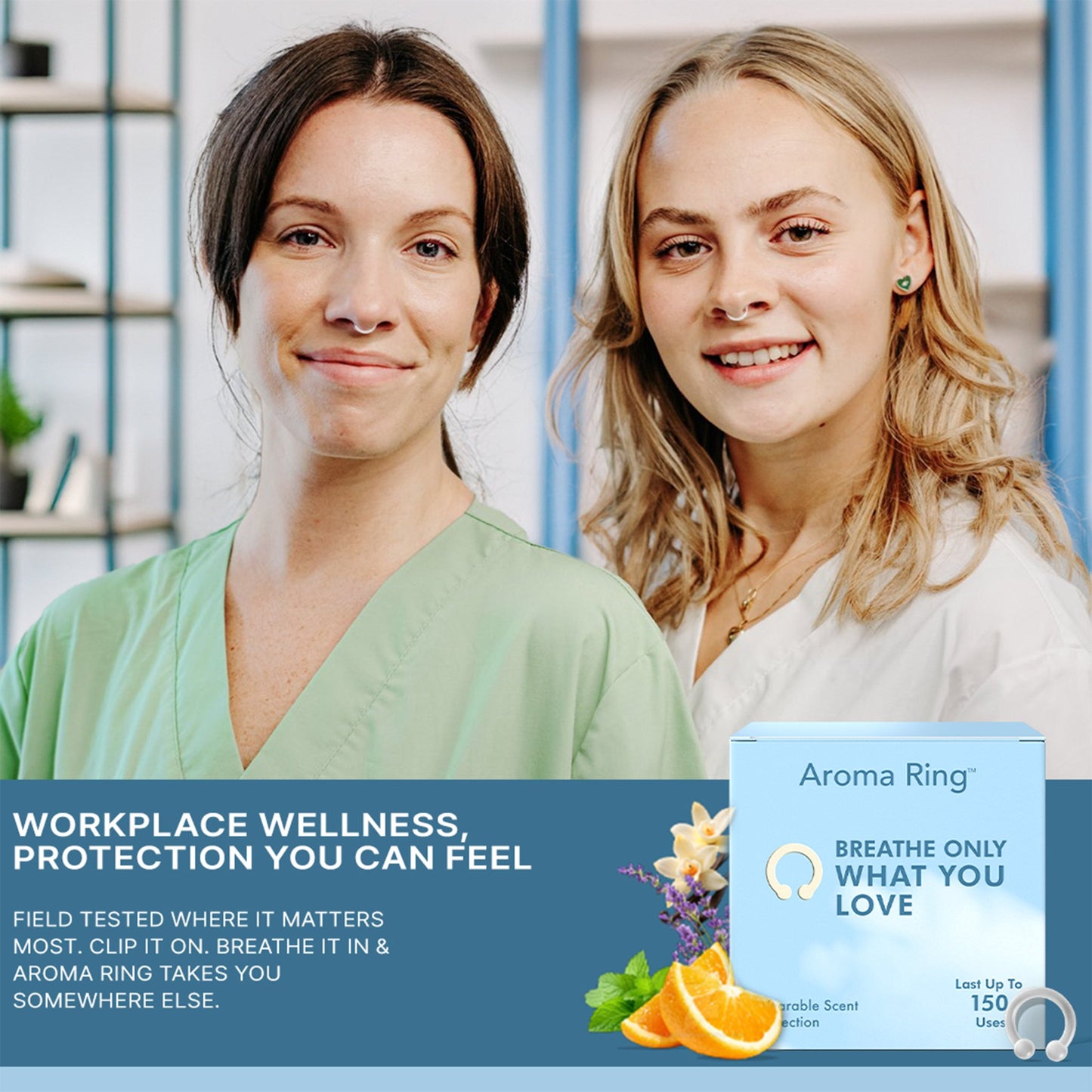 Aroma Ring - Odor Control Nasal diffuser